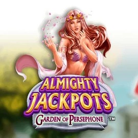 Almighty Jackpots: Garden of Persephone slot logo by Novomatic at Bonuskong Casino