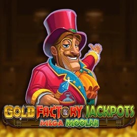 Play Gold Factory Jackpots Mega Moolah slot by Aurum Signature Studios on bonuskong-kasino.de